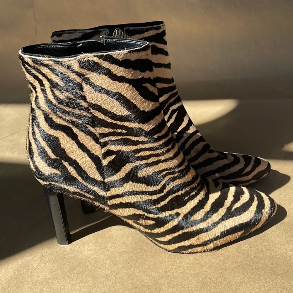 NWOT Marc Fisher LTD Calf Hair Animal Print High Heel Boot